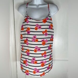 J. Crew Floral Striped Camisole in Pink and Orange